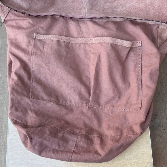 Free People Roma Suede Leather Slouchy Hobo Tote Bag - Picture 10 of 16